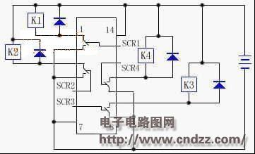 CMOS 集成块带动继电器电路